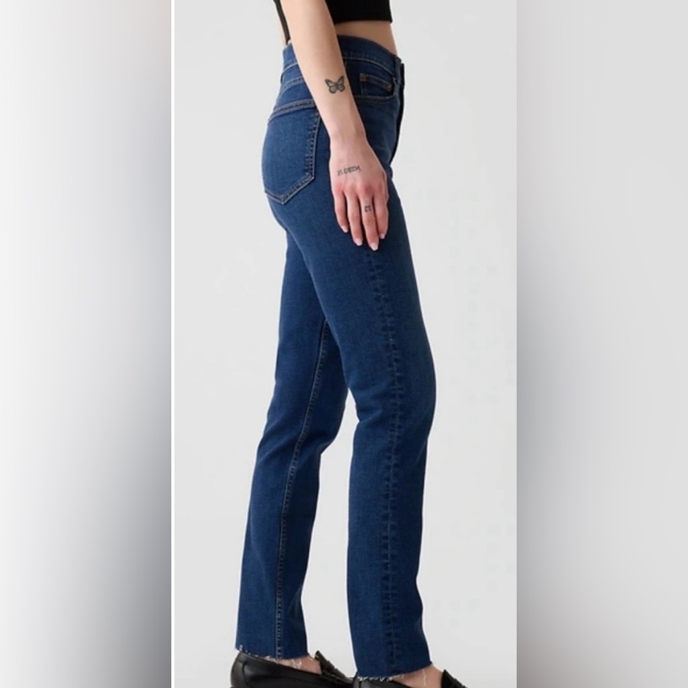 GAP Vintage Slim High Rise Raw Edge Petite Jeans - Picture 4 of 10